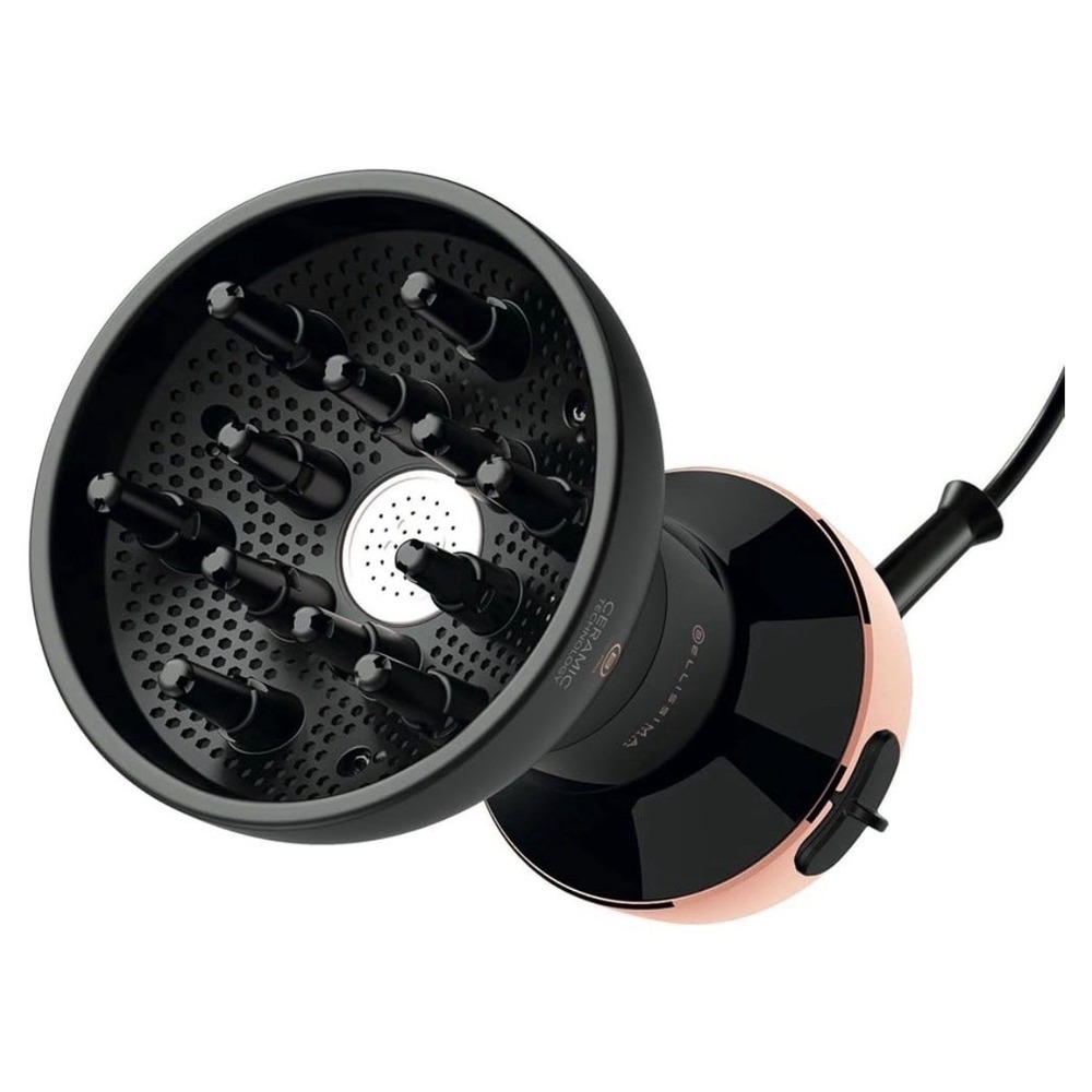Bellissima Diffon Ceramic Diffuser Hair Dryer for Curly Hair - 2-In-1 Blow Dryer